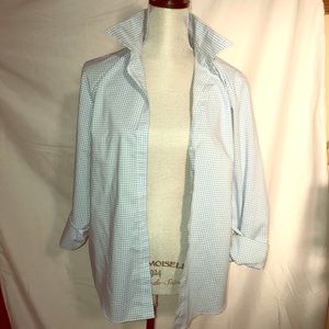 CHAPS Fun Checkered Blouse